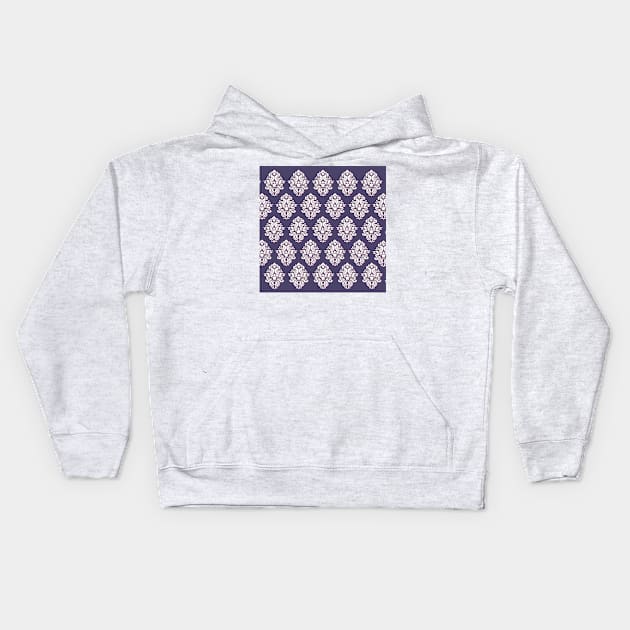 Purple block printing effect pattern Kids Hoodie by SamridhiVerma18